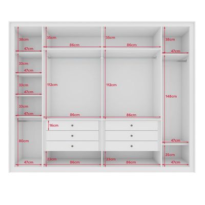 Guarda Roupa 6 Portas S/ Espelho Easy Space Branco Lopas