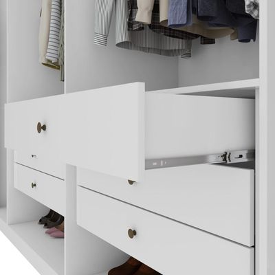 Guarda Roupa 6 Portas S/ Espelho Easy Space Branco Lopas