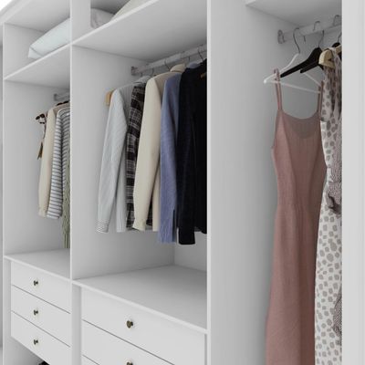 Guarda Roupa 6 Portas S/ Espelho Easy Space Branco Lopas