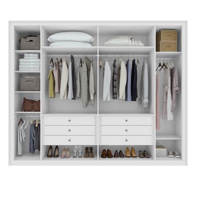 Guarda Roupa 6 Portas S/ Espelho Easy Space Branco Lopas