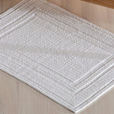 Tapete Nobile Jacquard 100% Algodão 1300g/m² 40x60cm Branco