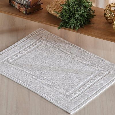 Tapete Nobile Jacquard 100% Algodão 1300g/m² 40x60cm Branco