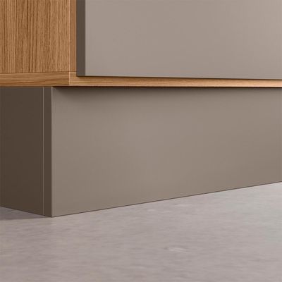 Cozinha Compacta Acacia 240cm Com 7 Portas 3 Gavetas Rodape Ipe/fendy