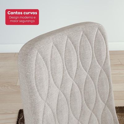 Conjunto Sala De Jantar Mesa Easy Pop 120x80 cm 4 Cadeiras.