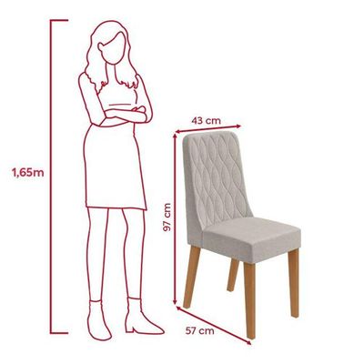 Conjunto Sala De Jantar Mesa Easy Pop 120x80 cm 4 Cadeiras.