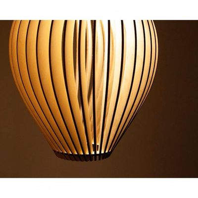 Luminária Teto Tipo Pendente Em Mdf Malvinas Completa Cor:mdf Cru