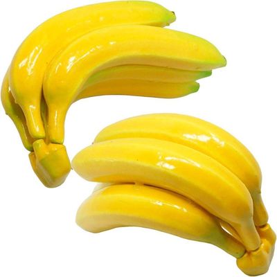 Kit 3 Maço Com 5 Bananas Em Isopor Enfeite Fruta Artificial