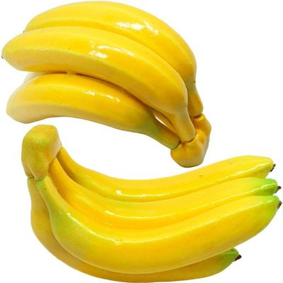 Kit 3 Maço Com 5 Bananas Em Isopor Enfeite Fruta Artificial