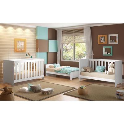 Berço Multifuncional 3x1 + Cômoda Ditália Bbi-51 Dm-240 Branco