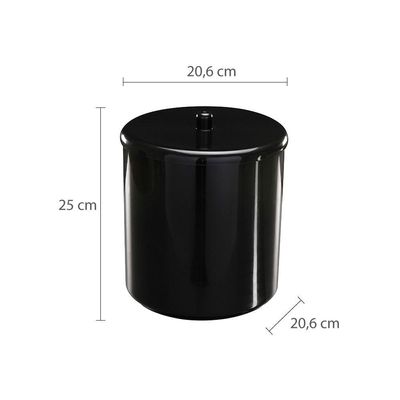 Lixeira Astra Ct3 6l Redonda Preto Ct3*pr1
