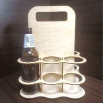 Porta Garrafa Mdf 6 Lugares Suporte Cerveja