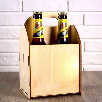 Porta Garrafa Mdf 4 Lugares Suporte Cerveja