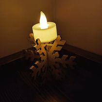 Castiçal Frozen Com Vela Eletrônica