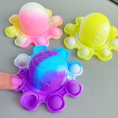 Chaveiro Polvo Reversível Pop It Anti Stress Silicone