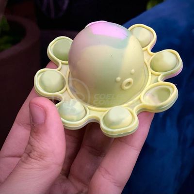 Chaveiro Polvo Reversível Pop It Anti Stress Silicone