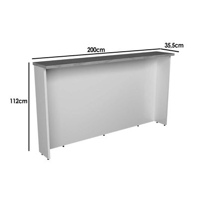 Bancada Ilha Cozinha PH 3069 Évora 200cm Verde/Cinza Argila - Herval