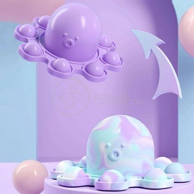 Chaveiro Polvo Reversível Pop It Anti Stress Silicone