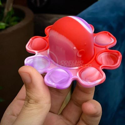 Chaveiro Polvo Reversível Pop It Anti Stress Silicone