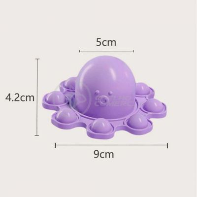 Chaveiro Polvo Reversível Pop It Anti Stress Silicone