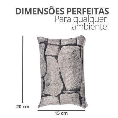Peso De Porta Decorativo Almofada 1kg Estampa Muro De Pedras