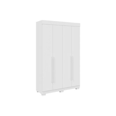 Guarda Roupa Solteiro 4 Portas e 2 Gavetas Ágata Cinamomo/Off White - ACP