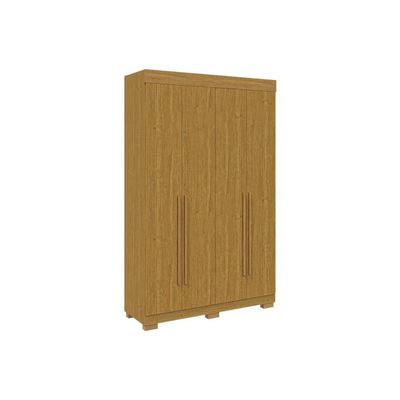 Guarda Roupa Solteiro 4 Portas e 2 Gavetas Ágata Cinamomo/Off White - ACP