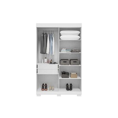 Guarda Roupa Solteiro 4 Portas e 2 Gavetas Ágata Cinamomo/Off White - ACP