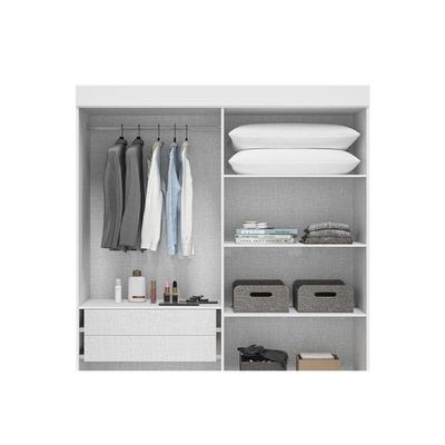 Guarda Roupa Solteiro 4 Portas e 2 Gavetas Ágata Cinamomo/Off White - ACP