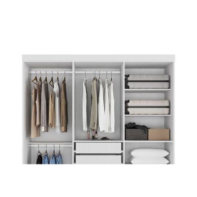 Guarda Roupa Solteiro 6 Portas e 3 Gavetas Paolla Cinamomo - ACP