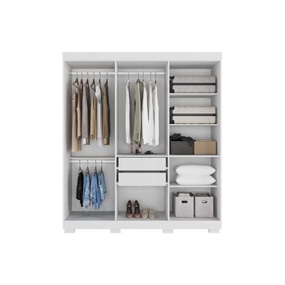 Guarda Roupa Solteiro 6 Portas e 3 Gavetas Paolla Cinamomo - ACP