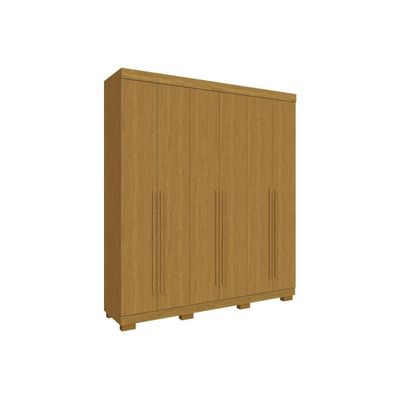 Guarda Roupa Solteiro 6 Portas e 3 Gavetas Paolla Cinamomo - ACP