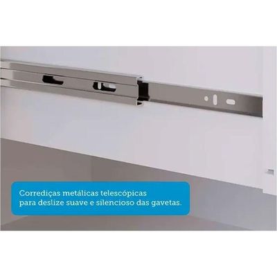 Guarda Roupa Casal 3 Portas de Correr (1 c/ Espelho) e 6 Gavetas c/ Pés Cecilia Cinamomo - Panan