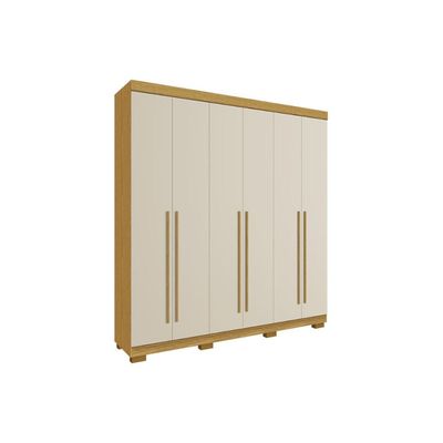 Guarda Roupa Casal 6 Portas e 3 Gavetas Ágata Cinamomo - ACP