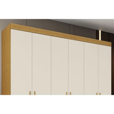 Guarda Roupa Casal 6 Portas e 3 Gavetas Ágata Cinamomo - ACP