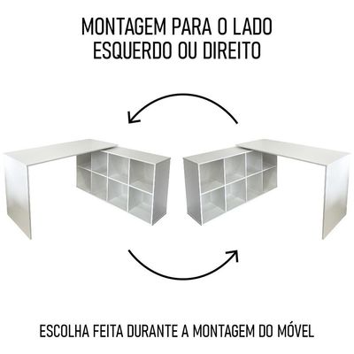 Conjunto Escritório Home Office 4 Peças Mity A06 Branco - Mpozenato