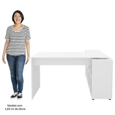 Conjunto Escritório Home Office 4 Peças Mity A06 Branco - Mpozenato