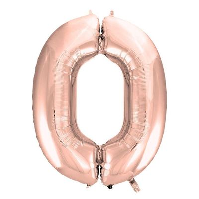 Balão Metalizado Número Rose Gold - 70cm Modelo 4