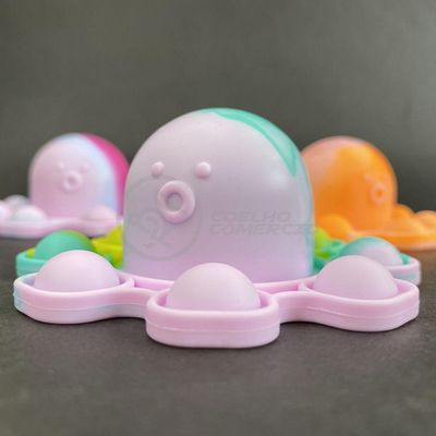 Chaveiro Polvo Reversível Pop It Anti Stress Silicone