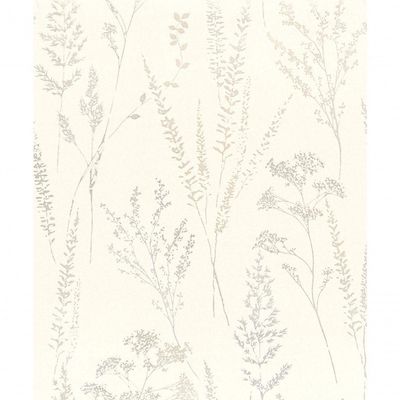 Papel De Parede Time Floral Prata Ui3201