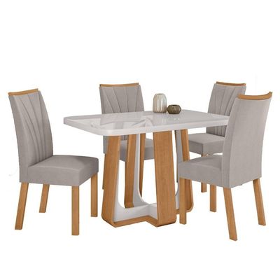 Conjunto Sala De Jantar Mesa Easy Pop 4 Cadeiras Confort