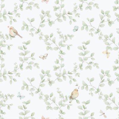 Papel De Parede Enzo Folhagem Azul 284-3