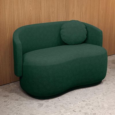 Kit 2 Capas Para Almofada Redonda Veludo 50x50cm 7 Decor Verde Escuro