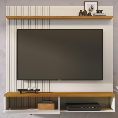 Painel Suspenso Tv 55 Pol 1p 141 Cm Iris Cinamomo Off White Madetec Cinamomo Off White
