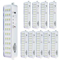 Kit 10 Luminárias De Emergência Blumenau 30 Leds Recarregável Bivolt