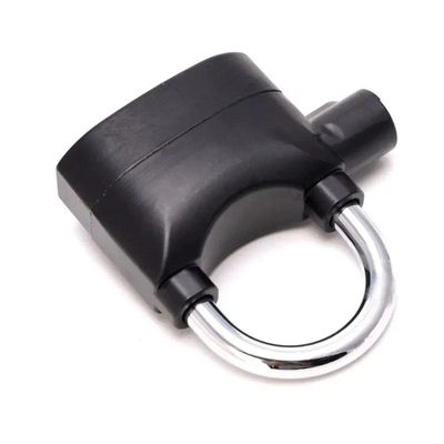 Cadeado Com Alarme Anti Furto 110db Sirene Som Alto Evita Roubo Casa Moto Bicicleta Proteçao