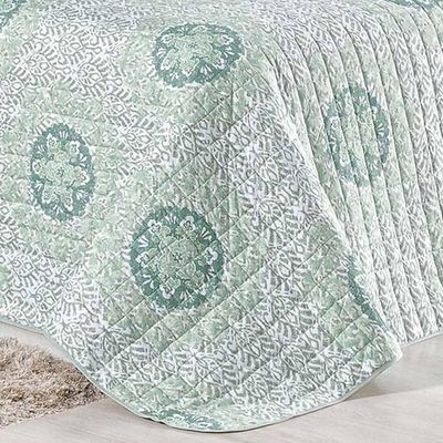 Cobre Leito King Top Line Estampado 180 Fios 3 Peças - Lotus