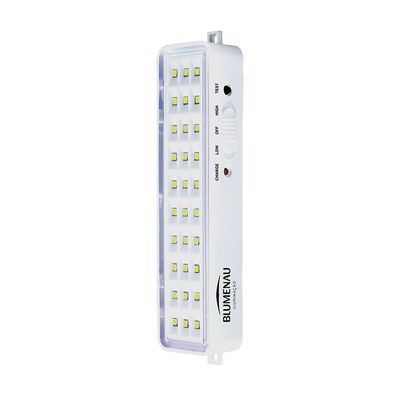 Kit 2 Luminárias De Emergência Blumenau 30 Leds Recarregável Bivolt