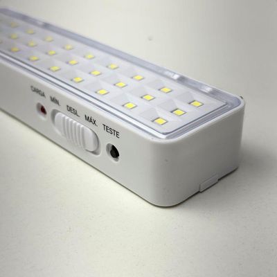 Kit 2 Luminárias De Emergência Blumenau 30 Leds Recarregável Bivolt