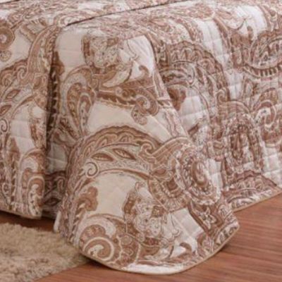 Cobre Leito Queen Top Line Estampado 180 Fios 3 Peças - Malaga