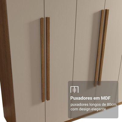Guarda-roupa Casal 6Portas Batentes Netuno Madesa.